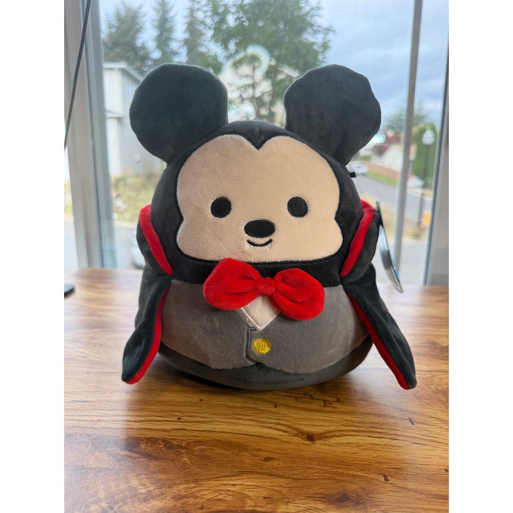 Disney Squishmallows Mickey Mouse Vampire Halloween Plush 8" Kellytoy NWT